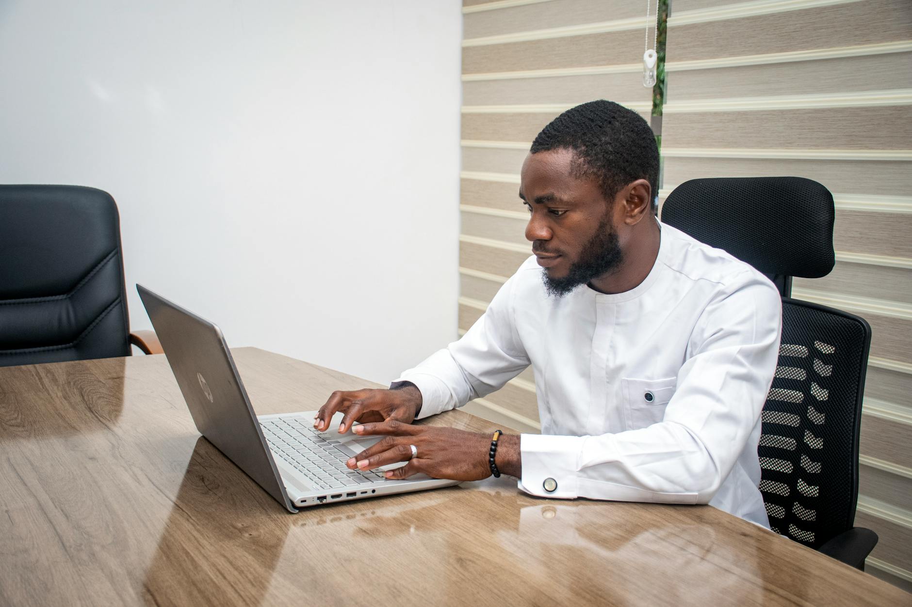 a man using a laptop